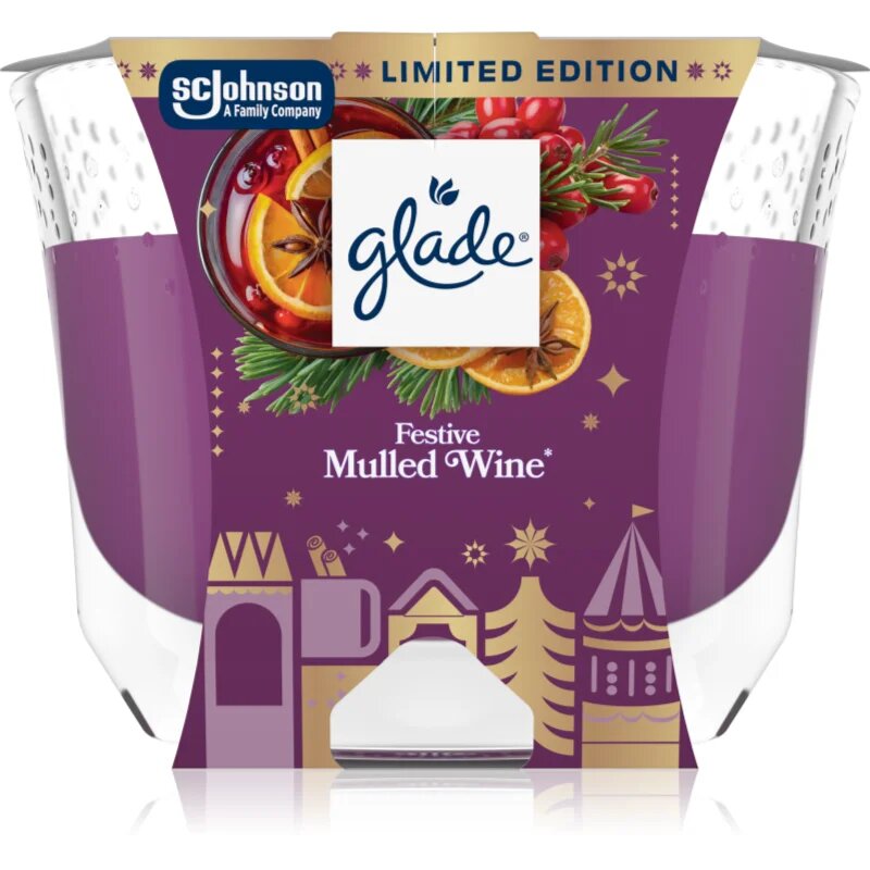 Glade Festive Mulled Wine lumânare parfumată 204 g