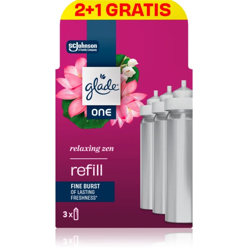 Glade ONE Relaxing Zen rezervă de reumplere pentru odorizantul de aer 3x10 ml
