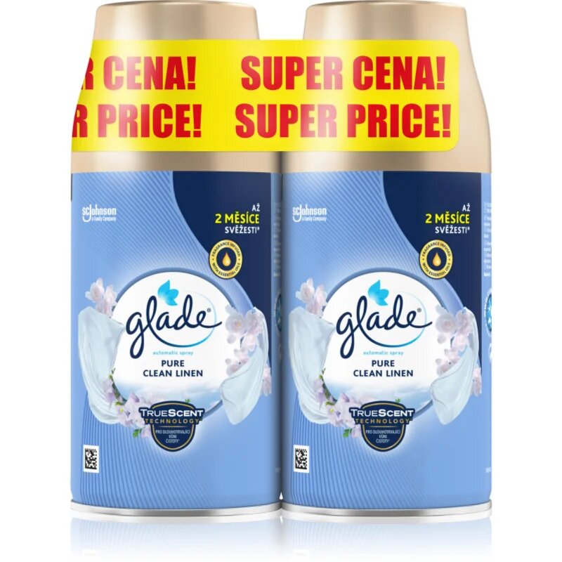 Glade Pure Clean Linen automat de odorizare a aerului rezervă 2x269 ml