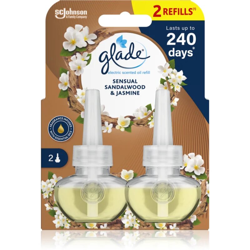 Glade Sensual Sandalwood & Jasmine rezervă pentru difuzorul electric duo 2x20 ml