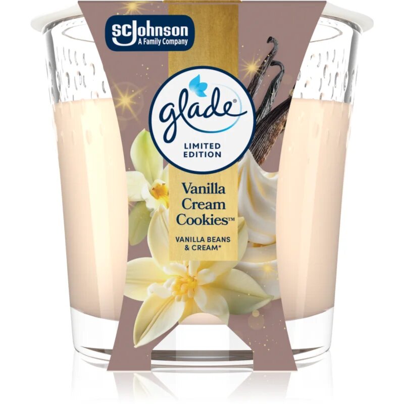 Glade Vanilla Cream Cookies lumânare parfumată 112 g