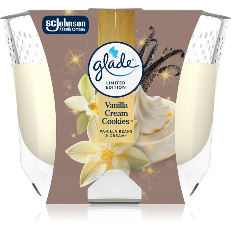 Glade Vanilla Cream Cookies lumânare parfumată 204 g