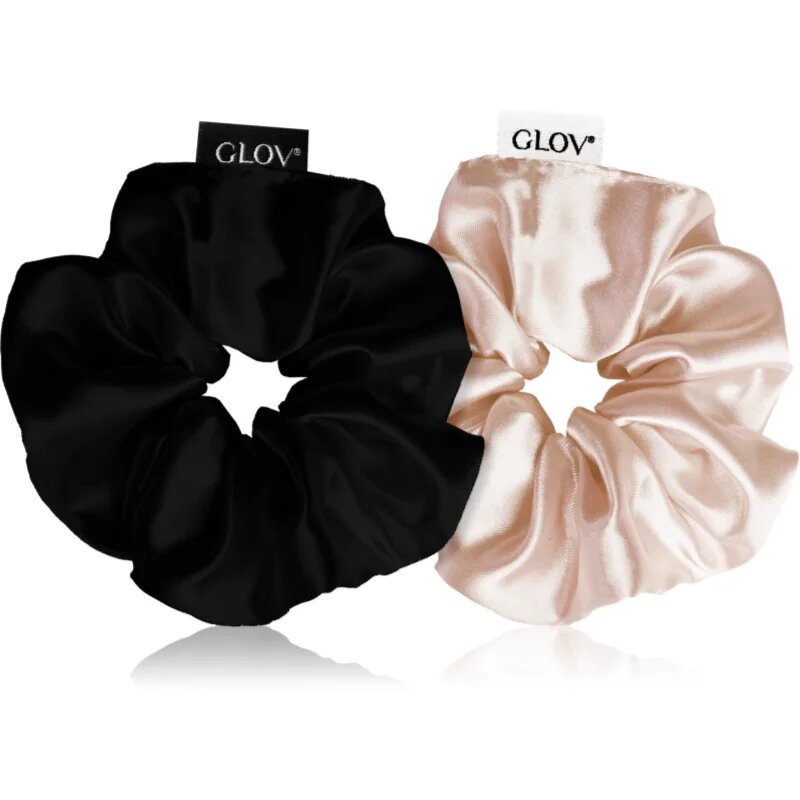 GLOV Scrunchies M Elastice pentru par Sparkling Wine/Black 2 buc