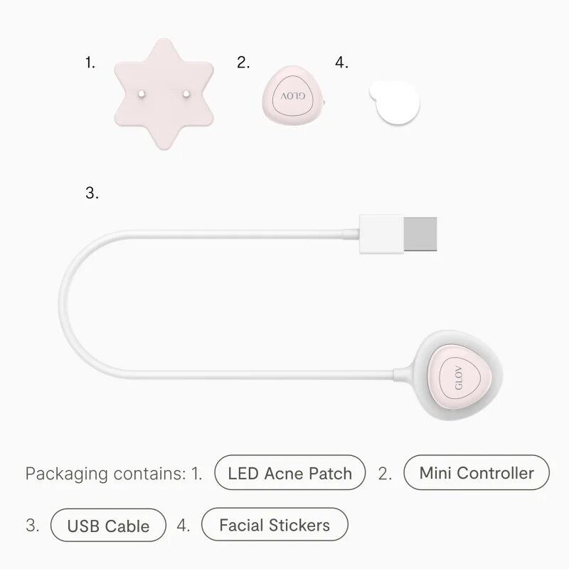 GLOV Supernova Acne Spot Treatment Patch mască de tratament cu LED 1 buc