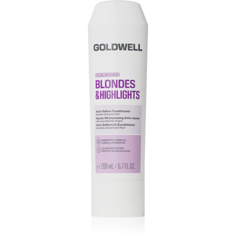 Goldwell Dualsenses Blondes & Highlights Anti-Yellow Conditioner balsam neutralizeaza tonurile de galben 200 ml