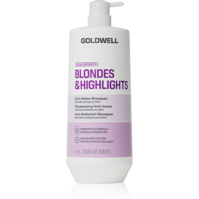 Goldwell Dualsenses Blondes & Highlights Anti-Yellow Shampoo șampon neutralizeaza tonurile de galben 1000 ml