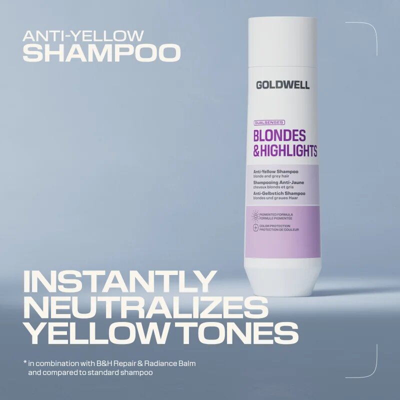 Goldwell Dualsenses Blondes & Highlights Anti-Yellow Shampoo șampon neutralizeaza tonurile de galben 250 ml