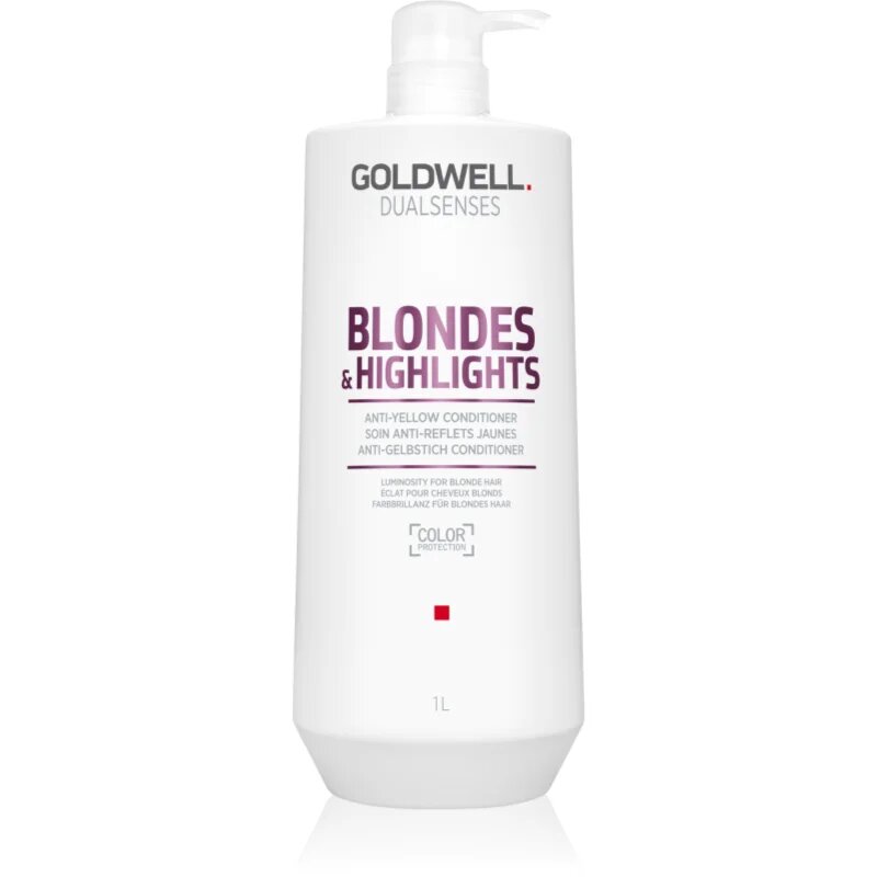Goldwell Dualsenses Blondes & Highlights balsam pentru păr blond neutralizeaza tonurile de galben 1000 ml