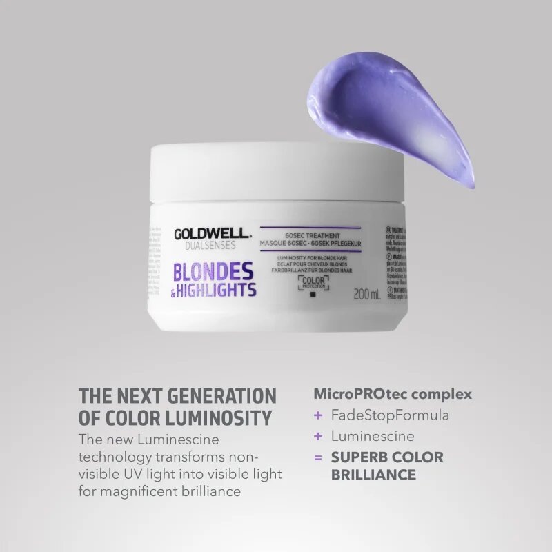 Goldwell Dualsenses Blondes & Highlights masca pentru regenerare neutralizeaza tonurile de galben 200 ml