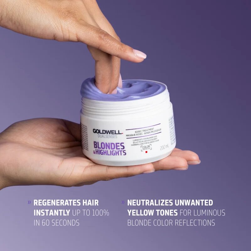 Goldwell Dualsenses Blondes & Highlights masca pentru regenerare neutralizeaza tonurile de galben 200 ml