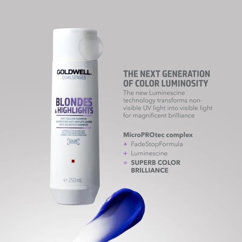 Goldwell Dualsenses Blondes & Highlights șampon pentru păr blond neutralizeaza tonurile de galben 250 ml