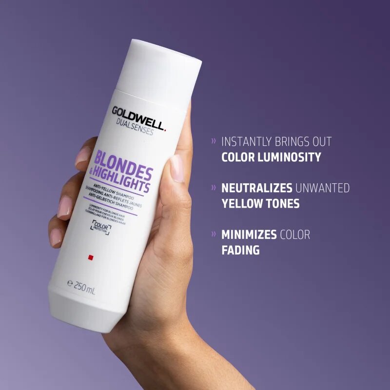 Goldwell Dualsenses Blondes & Highlights șampon pentru păr blond neutralizeaza tonurile de galben 250 ml
