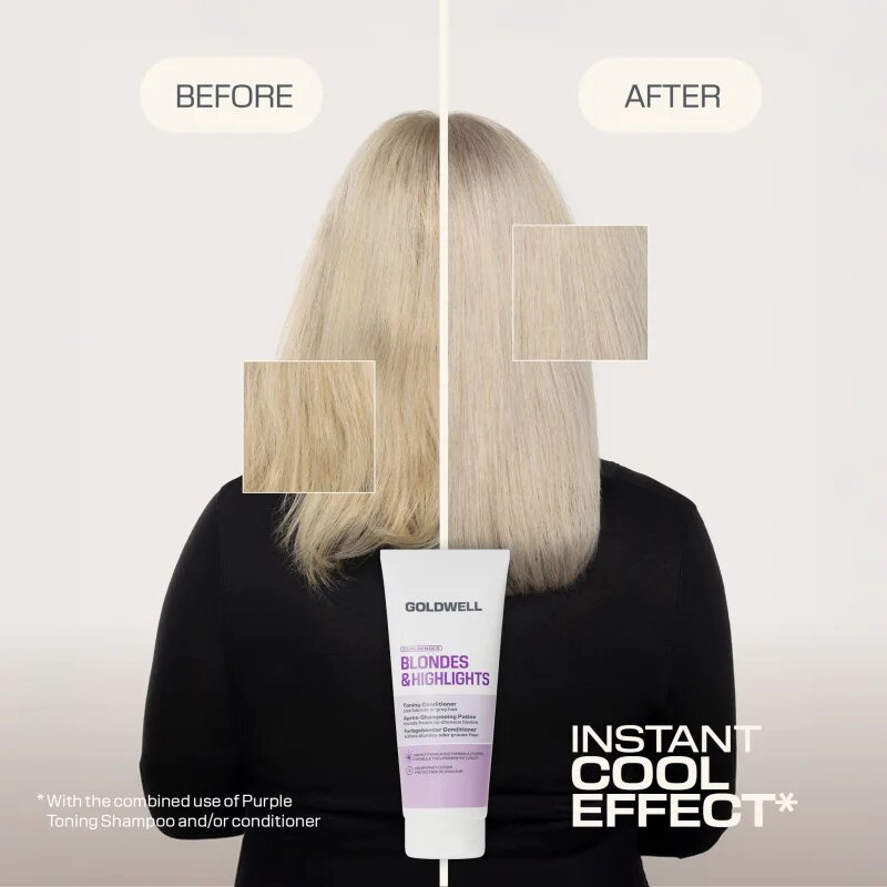 Goldwell Dualsenses Blondes & Highlights Toning Conditioner balsam nuanțator cu pigment violet 200 ml