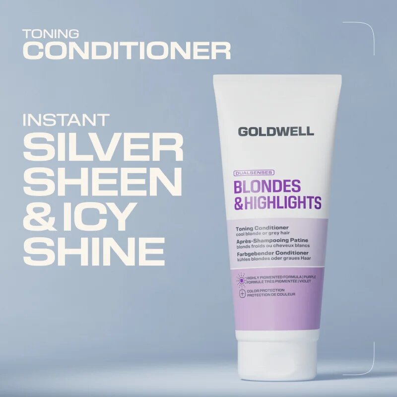 Goldwell Dualsenses Blondes & Highlights Toning Conditioner balsam nuanțator cu pigment violet 200 ml