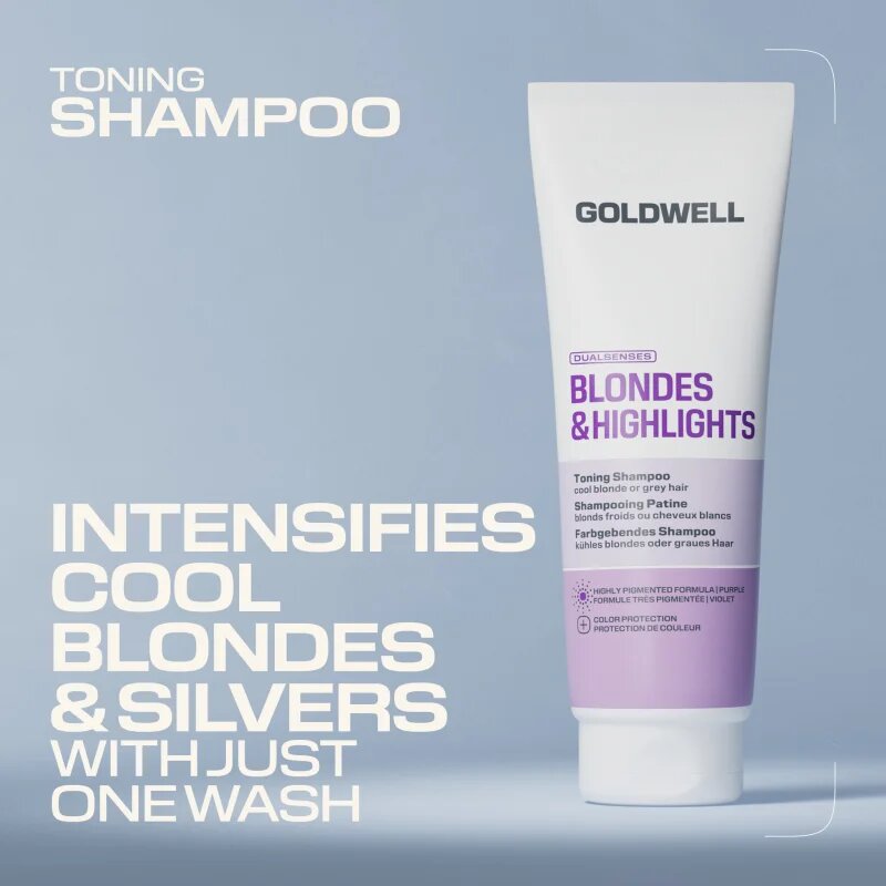 Goldwell Dualsenses Blondes & Highlights Toning Shampoo sampon tonifiant cu violete 250 ml