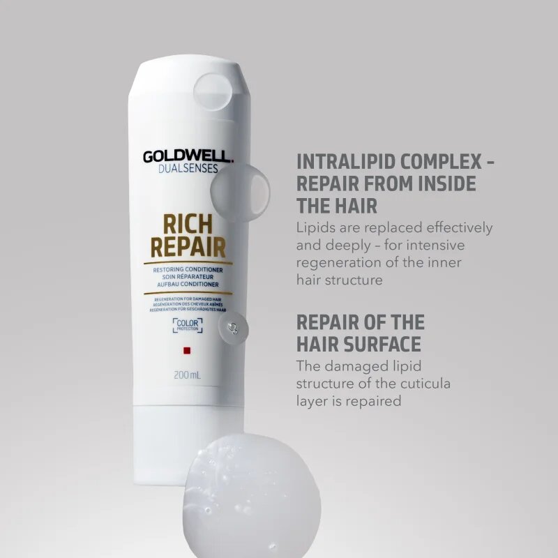 Goldwell Dualsenses Rich Repair balsam pentru regenerare pentru păr uscat și deteriorat 200 ml