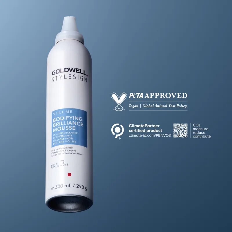 Goldwell StyleSign Bodifying Brilliance Mousse fixativ de păr pentru volum cu fixare medie pentru o stralucire puternica 300 ml