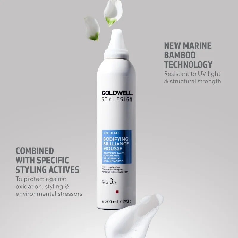 Goldwell StyleSign Bodifying Brilliance Mousse fixativ de păr pentru volum cu fixare medie pentru o stralucire puternica 300 ml