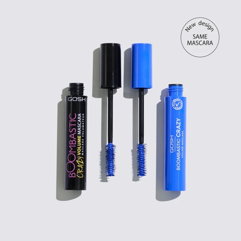 GOSH COPENHAGEN Boombastic mascara pentru volum si curbare culoare 002 Crazy Blue 13 ml