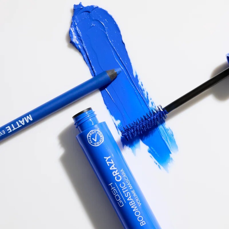 GOSH COPENHAGEN Boombastic mascara pentru volum si curbare culoare 002 Crazy Blue 13 ml