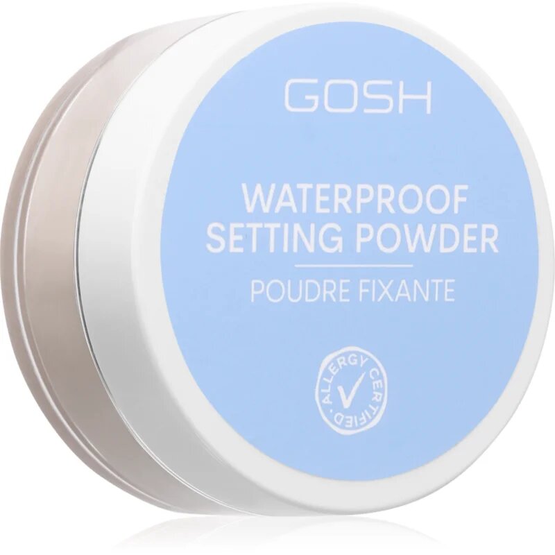 GOSH COPENHAGEN Waterproof Setting Powder pudra de fixare rezistenta la umiditate culoare 001 Transparent 7 g