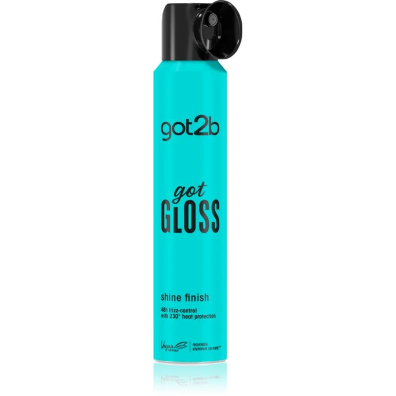 got2b got Gloss Shine Finish spray pentru strălucire pentru modelarea termica a parului 200 ml