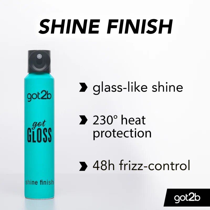got2b got Gloss Shine Finish spray pentru strălucire pentru modelarea termica a parului 200 ml