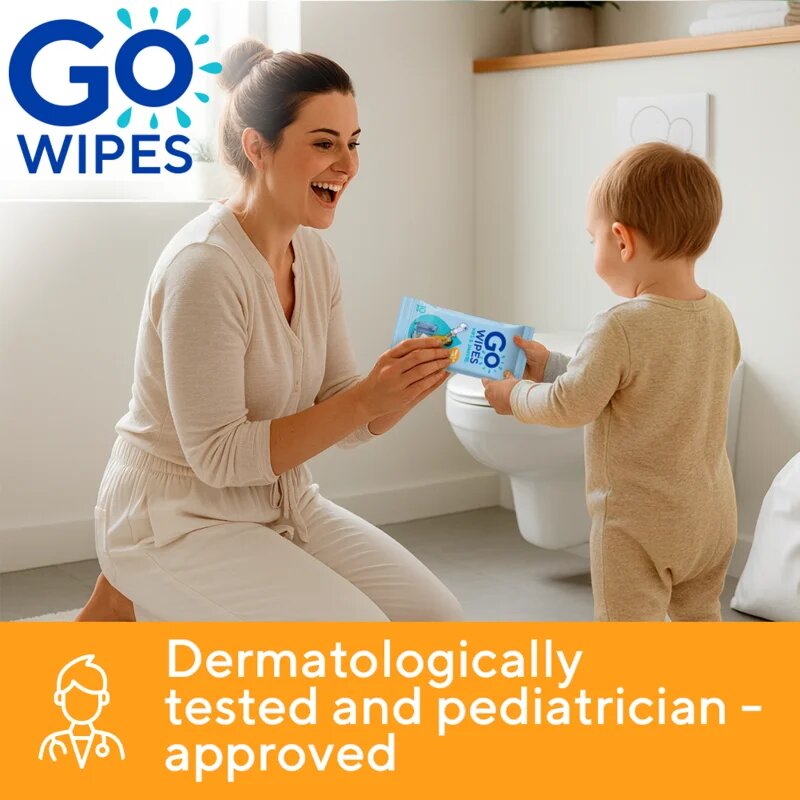 GoWipes For Kids & Juniors hârtie igienică umedă pentru copii 10 buc