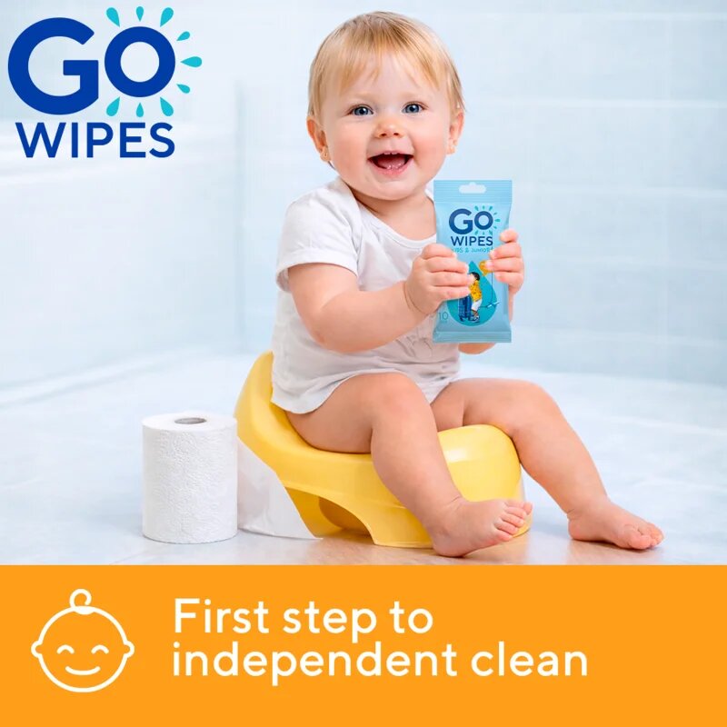 GoWipes For Kids & Juniors hârtie igienică umedă pentru copii 10 buc