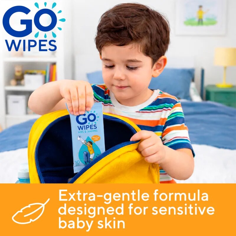 GoWipes For Kids & Juniors hârtie igienică umedă pentru copii 10 buc