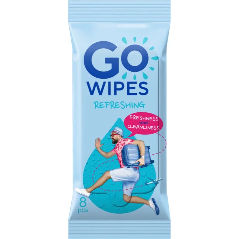 GoWipes Refreshing Wet Wipes Servetele umede cu efect revigorant de maini 10x8 buc