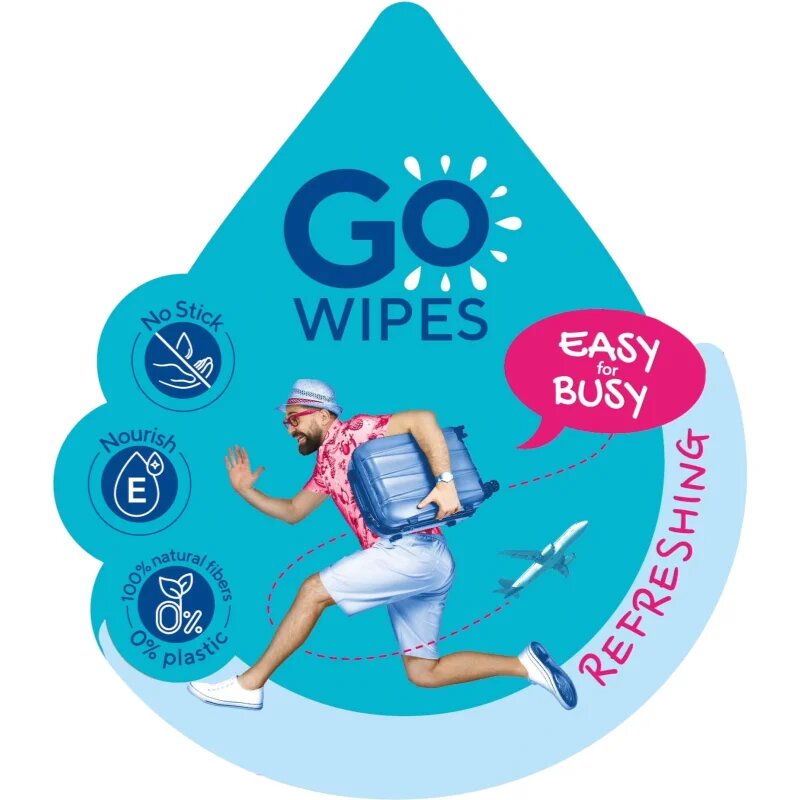 GoWipes Refreshing Wet Wipes Servetele umede cu efect revigorant de maini 10x8 buc