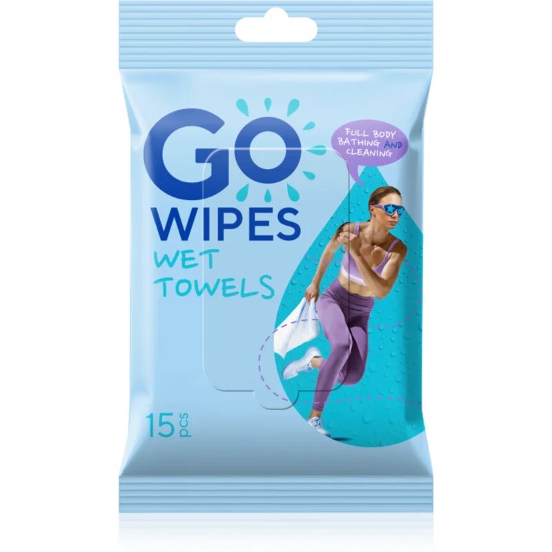GoWipes Wet Towels prosoape umede cu efect revigorant 26x20 cm 15 buc