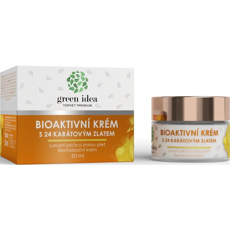 Green Idea Bioaktivní krém s 24 karátovým zlatem ingrijire pentru ten matur 50 ml