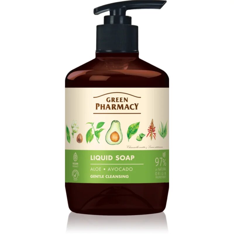 Green Pharmacy Aloe & Avocado Săpun lichid pentru mâini 460 ml