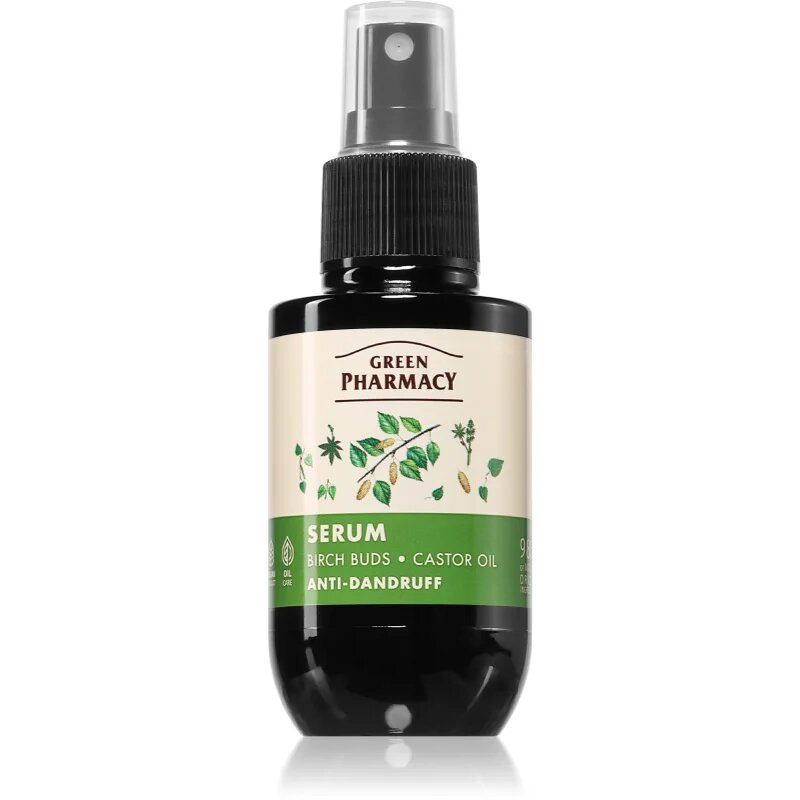Green Pharmacy Birch Buds & Castol Oil Care Serum ser anti matreata 100 ml