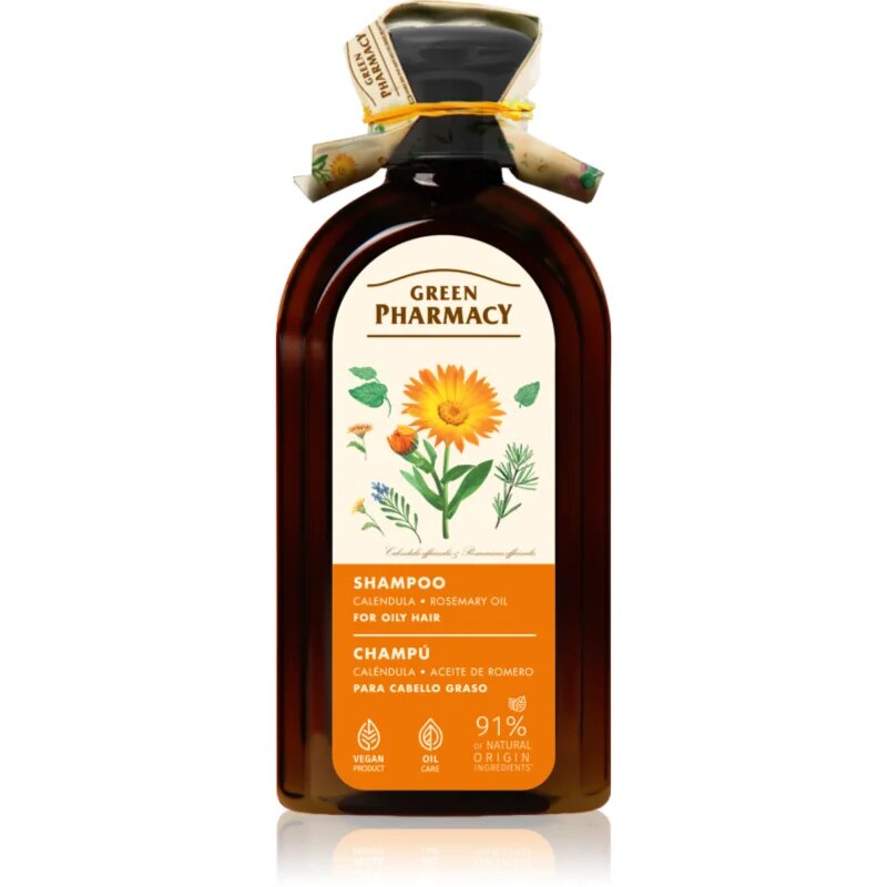 Green Pharmacy Calendula Shampoo șampon pentru par normal spre gras 350 ml