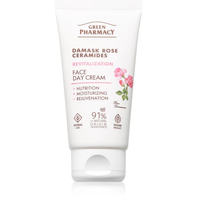 Green Pharmacy Damask Rose & Ceramides Face Cream cremă facială de zi intens nutritivă 50 ml
