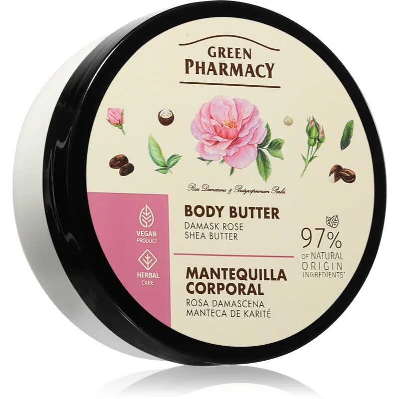 Damask Rose & Shea Butter Body Butter unt de corp intens hidratant 200 ml