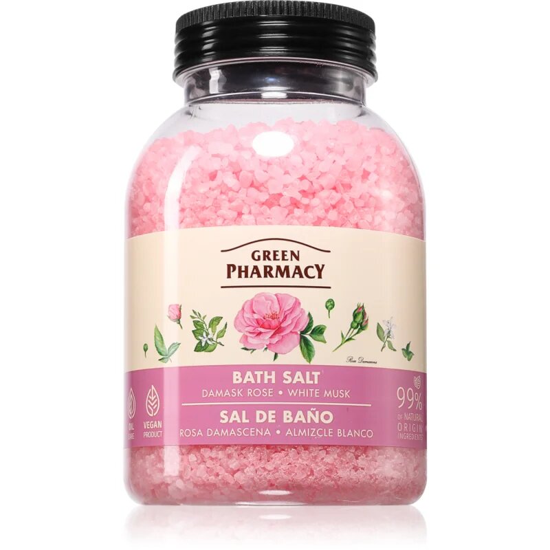 Damask Rose & White Musk Bath Salt sare de baie relaxanta 1000 g