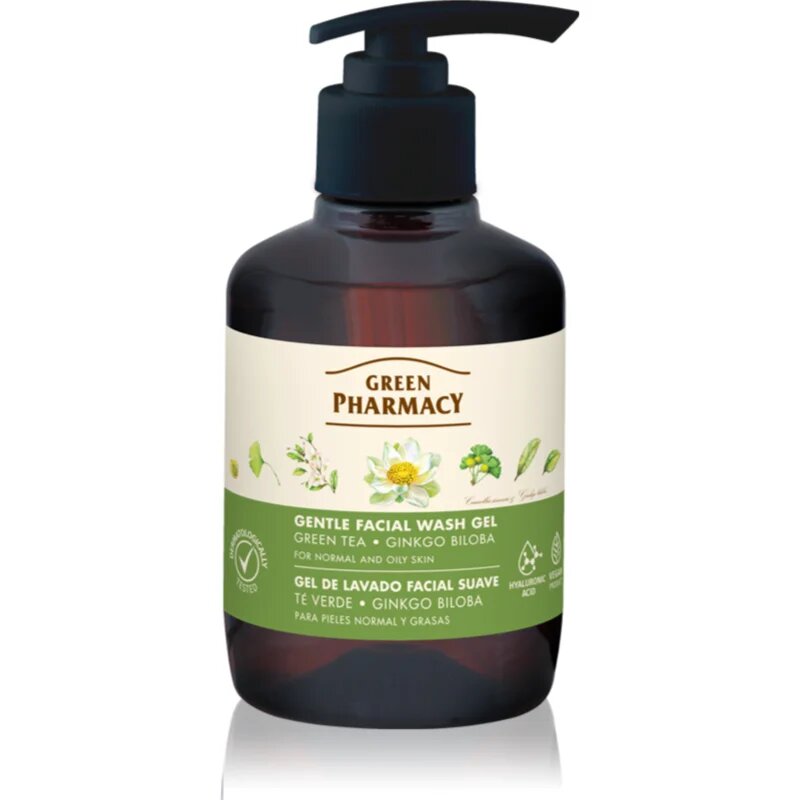 Green Tea Face Wash gel de curățare blând pentru ten gras și mixt 270 ml