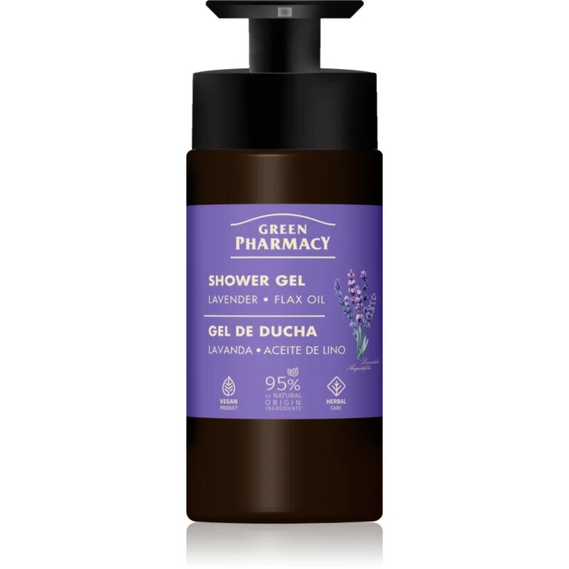 Green Pharmacy Lavender & Flax Oil gel de duș 739 ml