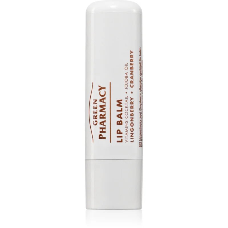 Green Pharmacy Lingonberry and Cranberry Lip Balm balsam de buze nutritiv 3.6 ml