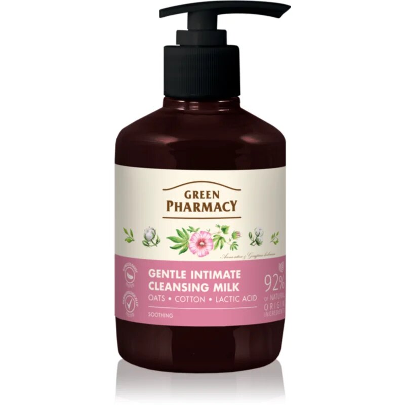 Green Pharmacy Oats & Cotton lotiune pentru igiena intima 370 ml