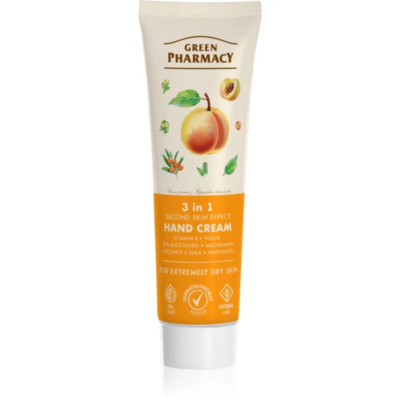 Green Pharmacy Peach maini si unghii pentru piele uscata 100 ml