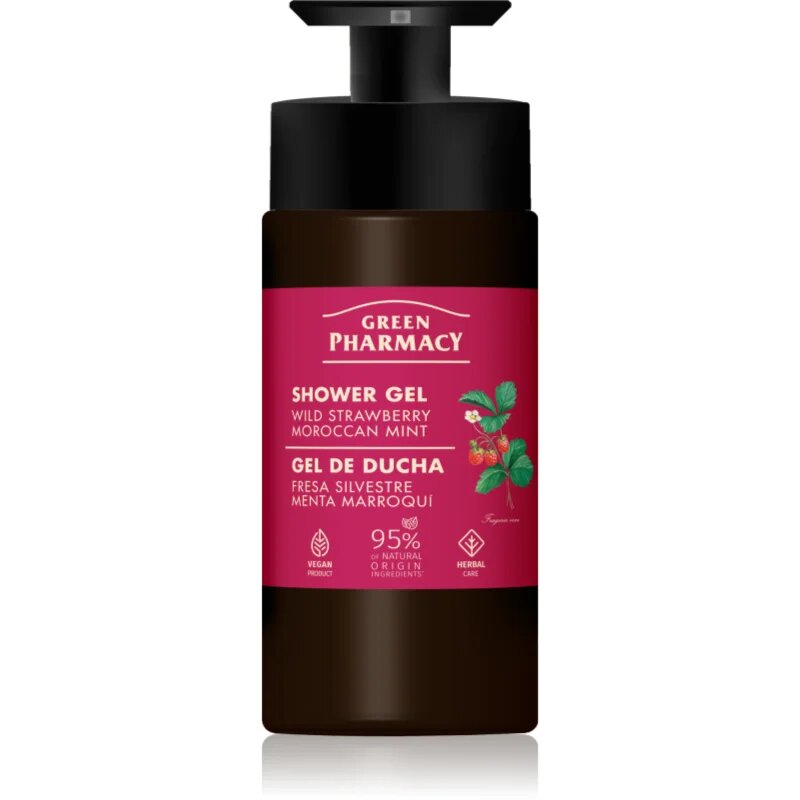 Green Pharmacy Wild Strawberry & Moroccan Mint Oil gel de duș 739 ml