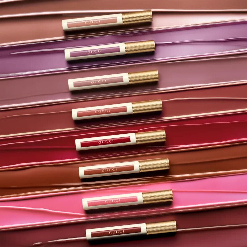 Gucci Beauty Glow Oil-In-Water Tint Liquid Lipstick ruj lichid hidratant și lucios culoare 217 Valeria Rose 6.5 ml