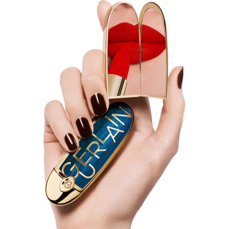 GUERLAIN L'Heure Bleue Double Mirror Jewel Case carcasă pentru ruj cu oglinda mica Bleu Iconique 1 buc