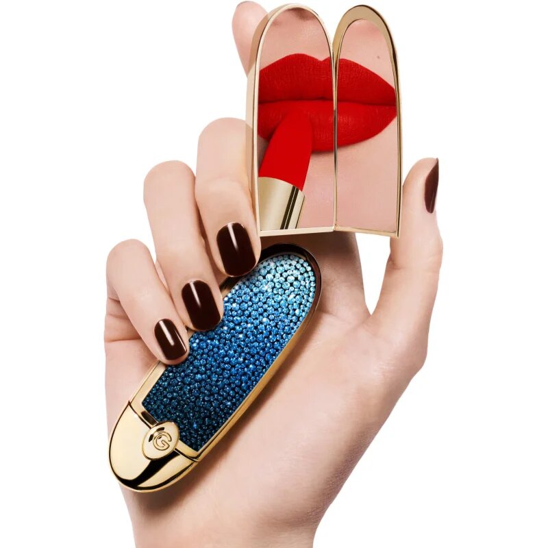 GUERLAIN L'Heure Bleue Double Mirror Jewel Case carcasă pentru ruj cu oglinda mica Bleu Iconique 1 buc