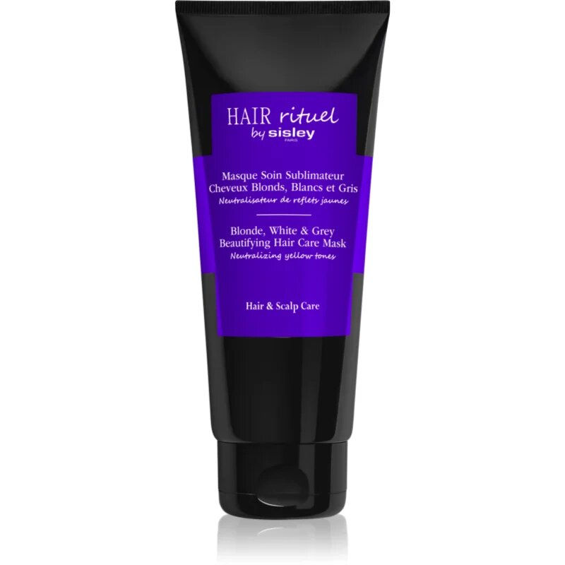 Hair Rituel by Sisley Blonde White & Grey Beautifying Hair Care Mask Masca de par neutralizarea subtonurilor de alamă 200 ml